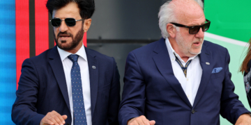 David Richards (right) seen alongside FIA President Mohammed Ben Sulayem (left)