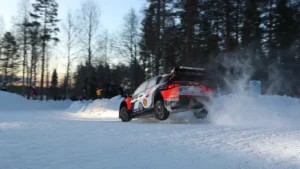 8, Ott Tanak, Martin Jarveoja, Hyundai i20 N Rally1. 13-16.02.2025. FIA World Rally Championship, Rd 2, Rally Sweden, Umea