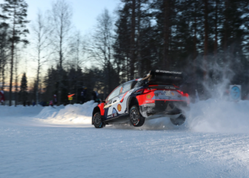 8, Ott Tanak, Martin Jarveoja, Hyundai i20 N Rally1. 13-16.02.2025. FIA World Rally Championship, Rd 2, Rally Sweden, Umea