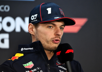 Max Verstappen (NLD) Red Bull Racing in the FIA Press Conference. 27.02.2025. Formula 1 Testing, Sakhir, Bahrain, Day Two