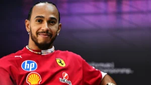 Lewis Hamilton (GBR) Ferrari in the FIA Press Conference. 28.02.2025. Formula 1 Testing, Sakhir, Bahrain, Day Three