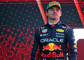 Second placed Max Verstappen (NLD) Red Bull Racing on the podium. 16.03.2025. Formula 1 World Championship, Rd 1, Australian Grand Prix, Albert Park, Melbourne, Australia, Race Day