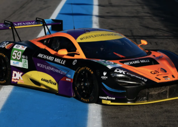 The #59 McLaren 720S LMGT3 Evo will sport a special livery for Le Mans as will their drivers' race suits