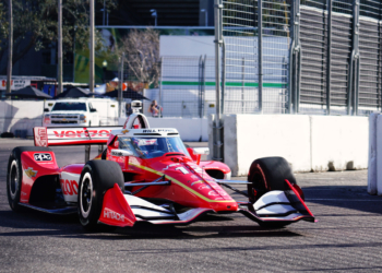 Power put in a fast lap at the end of Friday's running. Photo: Kevin Dejewski