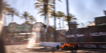 The scenic street course hosted high speeds on Saturday's qualifying. Photo: IndyCar - Chris Owens