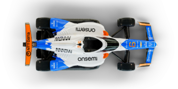 All three cars will feature the same pattern, with different colors highlighting the front and rear of the chassis. Image: Arrow McLaren