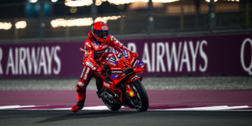 Marc Marquez during MotoGP qualifying at Losail