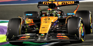 Lando Norris ended Friday on top at the F1 Saudi Arabian GP