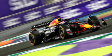 Max Verstappen was third in FP2 in Saudi Arabia