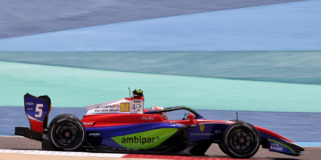 Trident racing driver Rafael Camara made it back-to-back pole positions as he will start the Bahrain Feature Race from first place