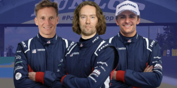 (Left to right) Renger van der Zande, David Heinemeier Hansson and Pietro Fittipaldi will co-pilot the #22 Oreca 07 Gibson LMP2