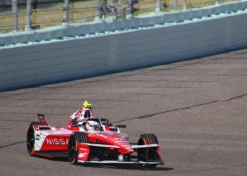 Norman Nato of France driving the (17) Nissan Formula E Team Nissan e-4ORCE 05 during Shakedown & Practice ahead of the Miami E-Prix, Round 5 of the 2025 FIA Formula E World Championship at Homestead-Miami Speedway on April 11, 2025 in Homestead, Florida