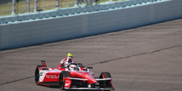 Norman Nato of France driving the (17) Nissan Formula E Team Nissan e-4ORCE 05 during Shakedown & Practice ahead of the Miami E-Prix, Round 5 of the 2025 FIA Formula E World Championship at Homestead-Miami Speedway on April 11, 2025 in Homestead, Florida
