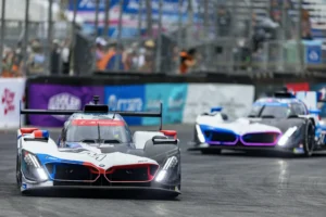 BMW RLL finished 1-2 during the first of two IMSA SportsCar Championship practice sessions at Long Beach