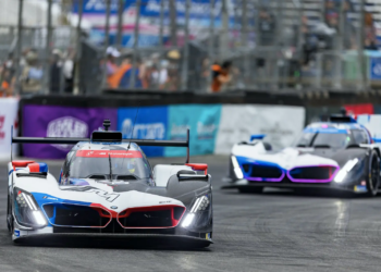 BMW RLL finished 1-2 during the first of two IMSA SportsCar Championship practice sessions at Long Beach