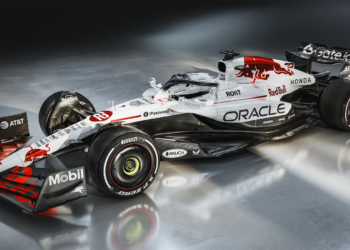 Red Bull is celebrating its partnership with Honda through a special white and red livery