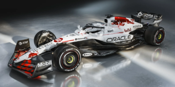 Red Bull is celebrating its partnership with Honda through a special white and red livery