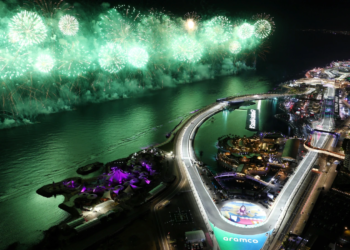 Circuit atmosphere - fireworks display at the end of the race. 09.03.2024. Formula 1 World Championship, Rd 2, Saudi Arabian Grand Prix, Jeddah, Saudi Arabia, Race Day.
