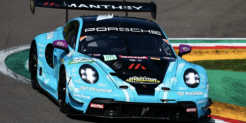 Richard Lietz, Riccardo Pera and Ryan Hardwick won for Manthey at Imola