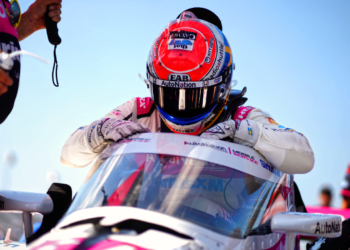 Rosenqvist climbs into the cockpit of his Meyer Shank Racing #60. Photo: Kevin Dejewski
