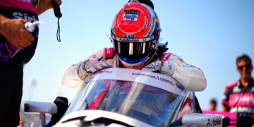 Rosenqvist climbs into the cockpit of his Meyer Shank Racing #60. Photo: Kevin Dejewski