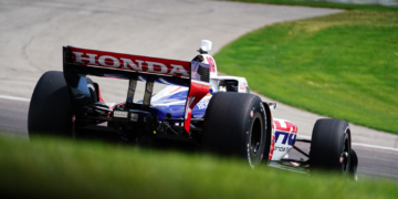 Palou mastered the damp track to take the top starting position. Photo: Kevin Dejewski