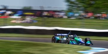 Rahal fit used alternate tires late in the race, which did not help his win chances. Photo: Kevin Dejewski