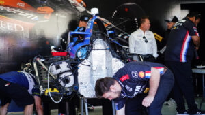 The Meyer Shank Racing crew worked quickly to disassemble the damaged #66 entry and began preparing a backup. Photo: Kevin Dejewski