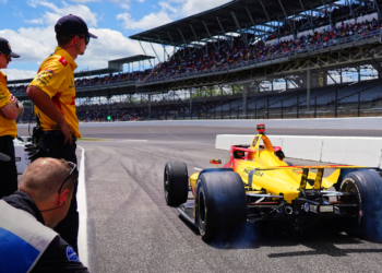 Palou turned the fastest set of laps and locked himself into tomorrow's Top 12 shootout. Photo: Kevin Dejewski