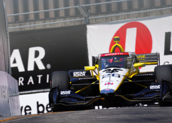 Herta rocketed to pole with a fast lap around the streets. Photo: Kevin Dejewski