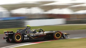Maximilian Gunther of Germany driving the (7) DS Penske DS E-Tense FE25 on track during practice, ahead of the Shanghai E-Prix, Round 10 of the 2025 FIA Formula E World Championship at Shanghai International Circuit on May 31, 2025 in Shanghai, China