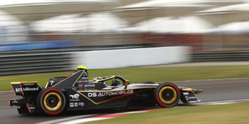 Maximilian Gunther of Germany driving the (7) DS Penske DS E-Tense FE25 on track during practice, ahead of the Shanghai E-Prix, Round 10 of the 2025 FIA Formula E World Championship at Shanghai International Circuit on May 31, 2025 in Shanghai, China