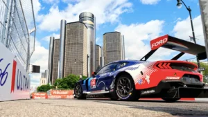 Mike Rockenfeller secured GTD Pro victory at Detroit for the Ford Multimatic team