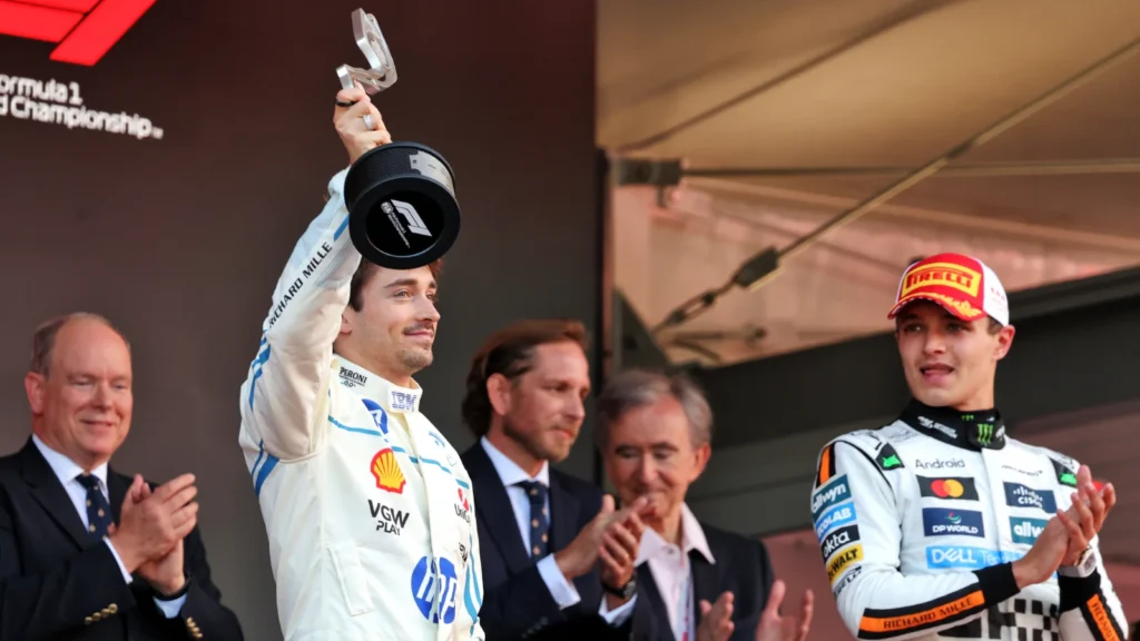 Charles Leclerc took second in Monaco