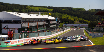 Ferrari’s Nielsen leads at Spa after an hour, under safety car