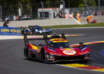 Ferrari’s Fuoco leads with an hour to go amid tight battle for win at Spa