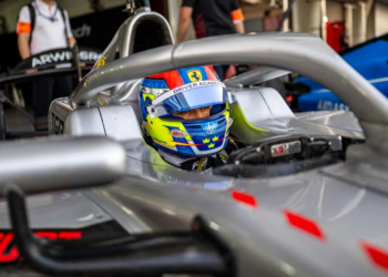 Hitech racing driver Dino Beganovic clinched his first pole position of the season