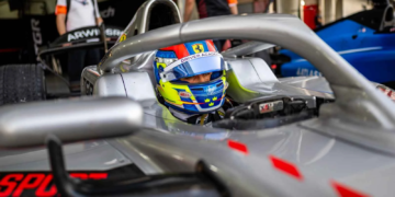 Hitech racing driver Dino Beganovic clinched his first pole position of the season