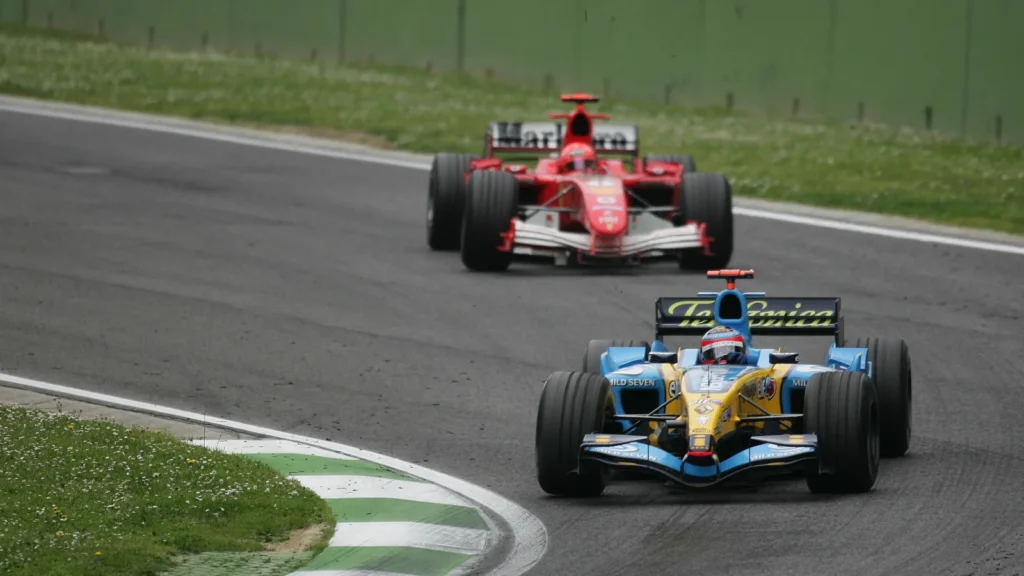 Fernando Alonso competed at Imola before and after its previous hiatus