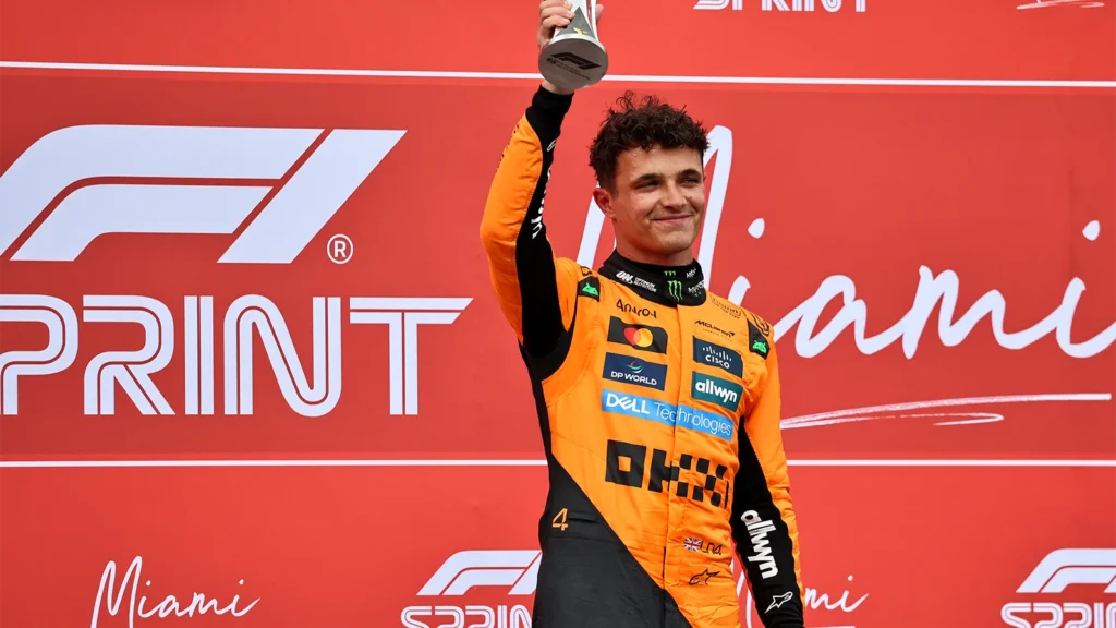 Lando Norris came out on top in a chaotic F1 Miami GP Sprint