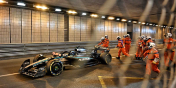 George Russell’s Mercedes came to a complete stop in the tunnel during qualifying for the Monaco GP