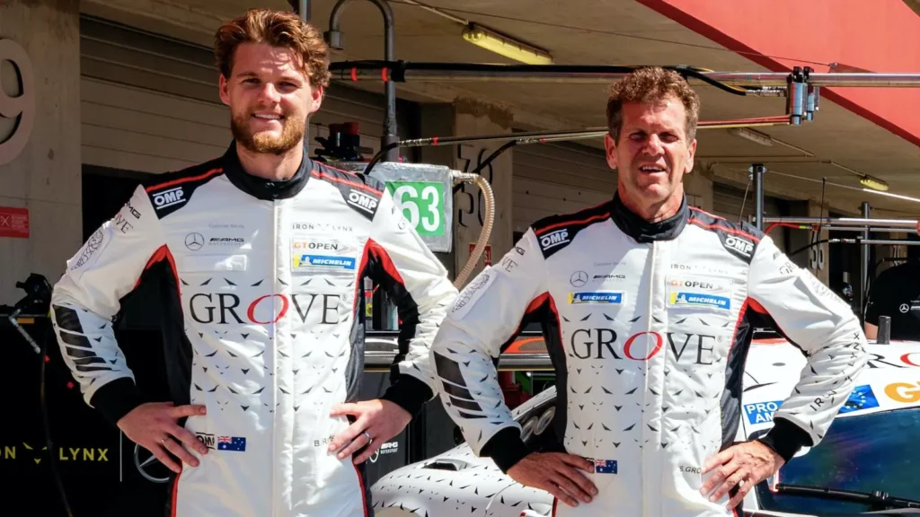 Stephen Grove (right) and his son Brenton will compete at the 6 Hours of Spa-Francorchamps ahead of their 24 Hours of Le Mans effort together