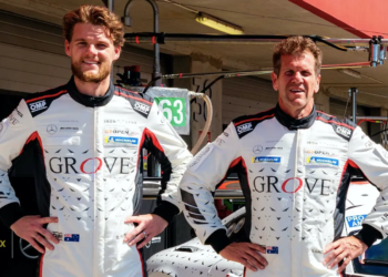 Stephen Grove (right) and his son Brenton will compete at the 6 Hours of Spa-Francorchamps ahead of their 24 Hours of Le Mans effort together