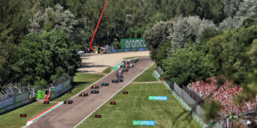 Max Verstappen swooped around the outside of polesitter Oscar Piastri at the race start