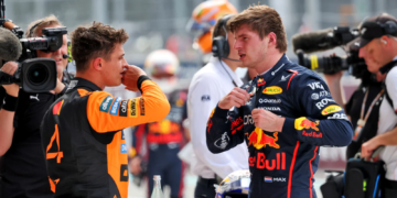 Lando Norris will line up behind Max Verstappen in Miami
