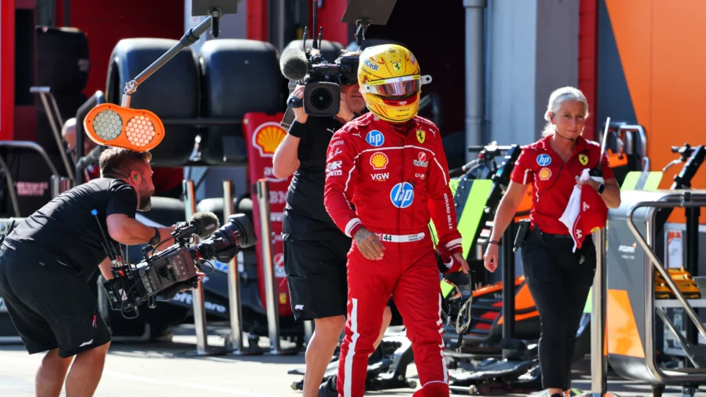 Lewis Hamilton's tough Ferrari start continued