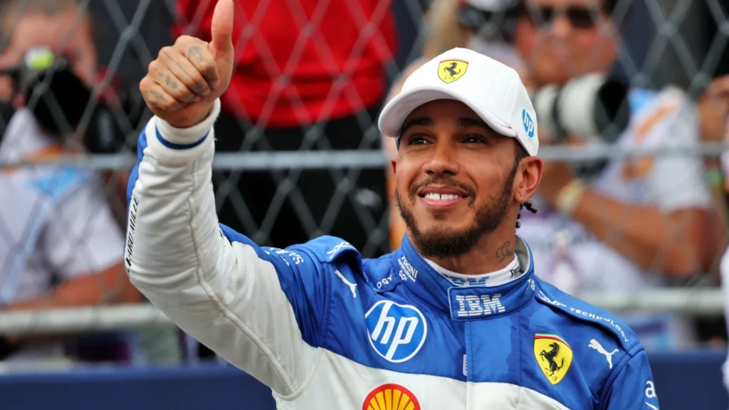 Lewis Hamilton took third in the Miami Sprint