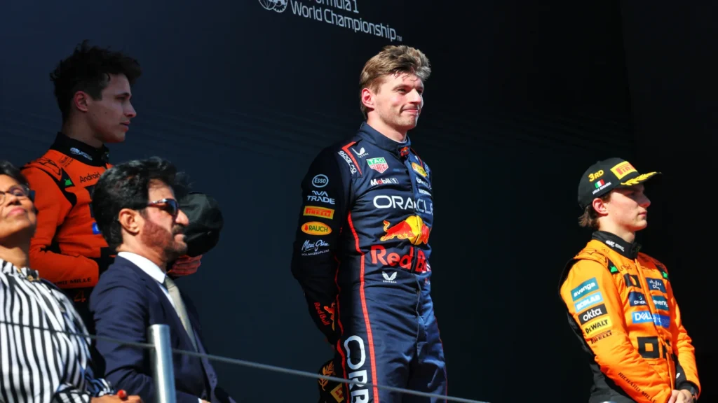 Max Verstappen prevailed over the McLaren duo at Imola