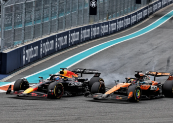 Max Verstappen said he had 'nothing to lose' fighting the two McLaren drivers in Miami