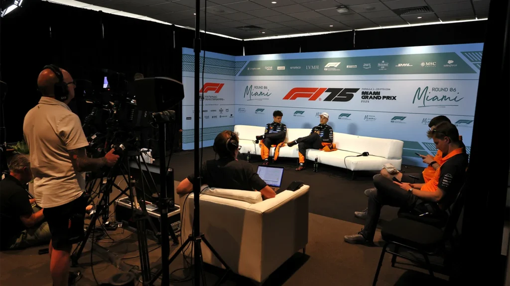 George Russell skipped the Miami Post race press conference due to stomach cramps